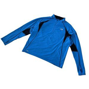 The North Face 1/4 Zip Running Vaporvick Activewear Blue Sweatshirt  XL